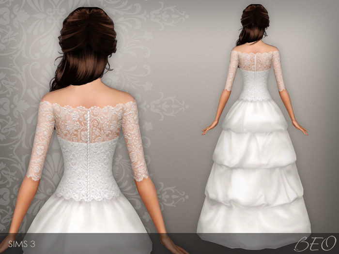 Wedding dress 37 for Sims 3 by BEO (2)
